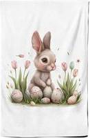 Warren Reed Sweet Easter Bunny Tea Kitchen Towel Multicolour