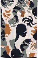 Warren Reed Abstract Brown Silhouette Tea Kitchen Towel Brown, Multicolour