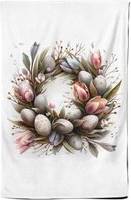 Warren Reed Easter Egg Wreath Tea Kitchen Towel Multicolour