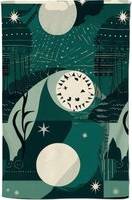 Warren Reed Abstact Cream Moon Stars Tea