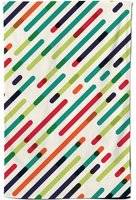 Warren Reed Diagonal Abstract Pattern Tea Kitchen Towel Green, Multicolour