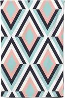 Warren Reed Zig Zag Abstract Pattern Tea Kitchen Towel Blue