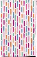 Warren Reed Vertical Abstract Brush Pattern Tea Kitchen Towel Multicolour, Pink