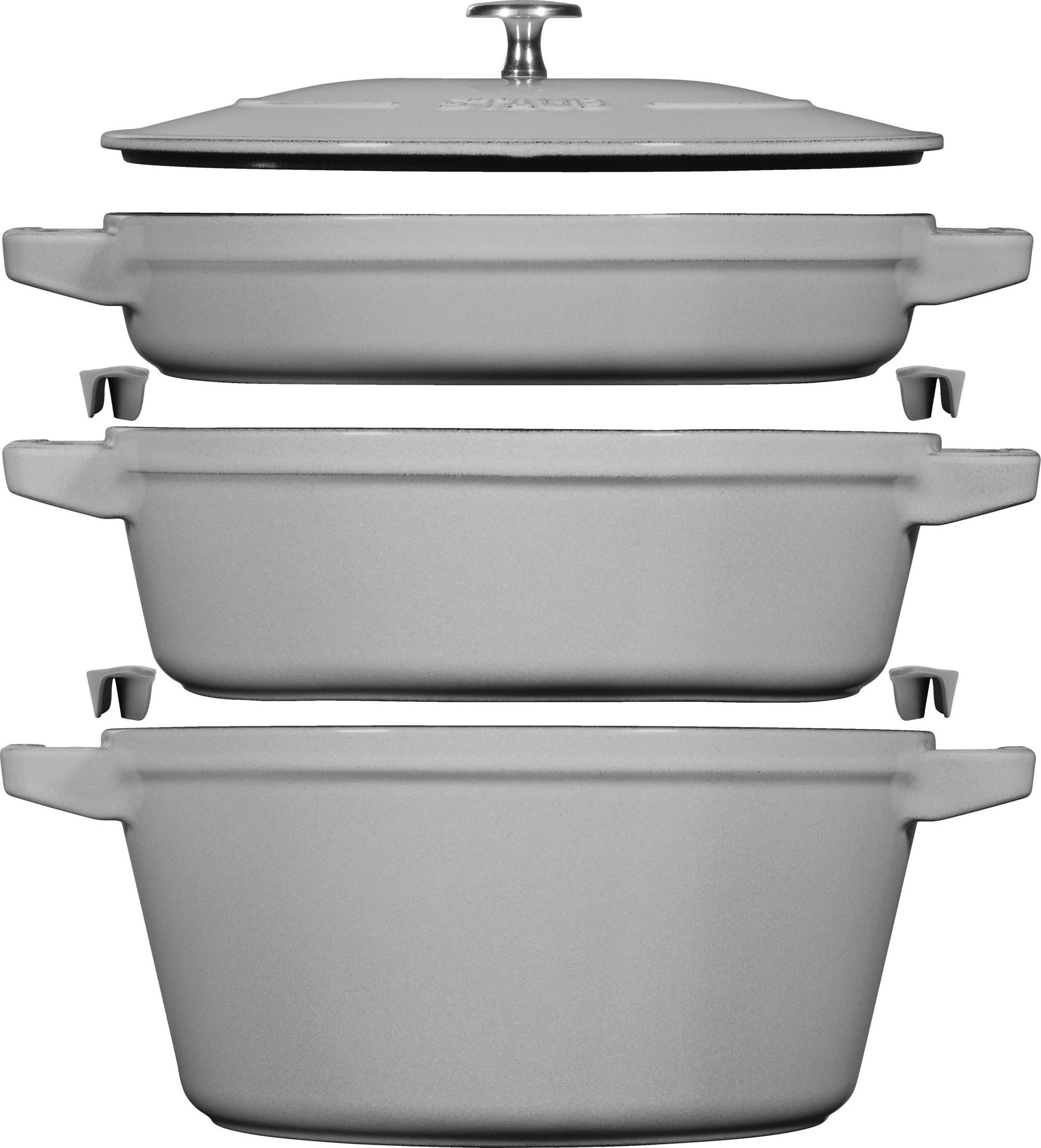 Staub cast iron Staub Cast Iron 4-pc Stackable Cookware Set