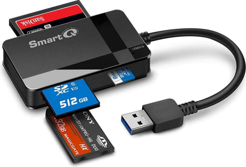 Apple card SmartQ C368 USB 3.0 SD Card Reader - Apple & Windows Compatible