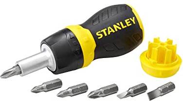 Stanley Tools 066358 Multi-Bit Stubby Screwdriver Bit Screwdriver