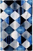 Warren Reed Square Checkered Pattern Tea Kitchen Towel Blue