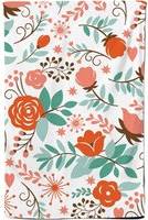Warren Reed Floral Pattern Tea Kitchen Towel Orange