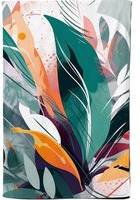 Warren Reed Abstrace Feather Leaves Tea