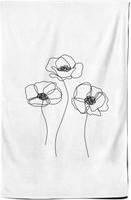 Warren Reed Line Drawn Poppies Tea