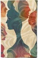 Warren Reed Coloured Silhouette Tea Kitchen Towel Green