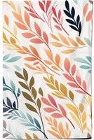 Warren Reed Sping Leaves Tea Kitchen Towel Orange, Multicolour