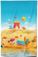 Warren Reed On A Beach Holiday Tea Kitchen Towel Yellow