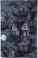 Warren Reed Shadowy Haunted House Tea Kitchen Towel Grey