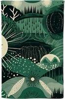 Warren Reed Abstract Moon Tea Kitchen Towel Green
