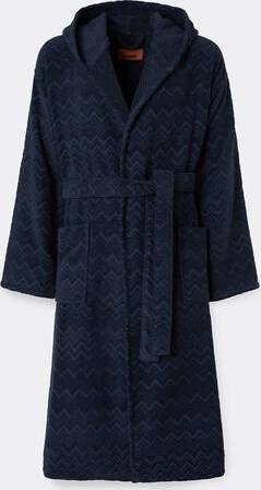 Missoni Chalk Bath Robe - Navy