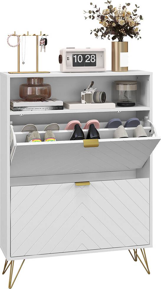 Homcom Narrow Cabinet with 2 Shoe Rack