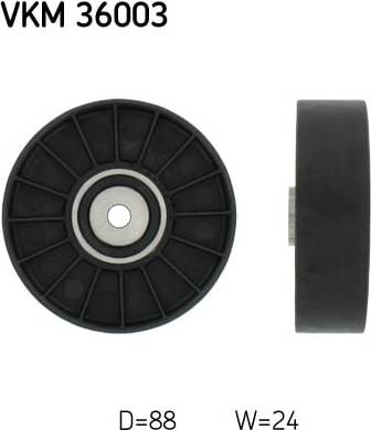 SKF Deflection Guide Pulley V-Ribbed Belt VKM 36003