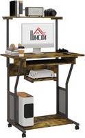 Homcom Mobile Computer Industrial Study Writing Desk