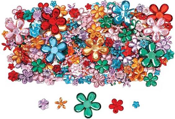 Colored Flower Rhinestones 300pcs