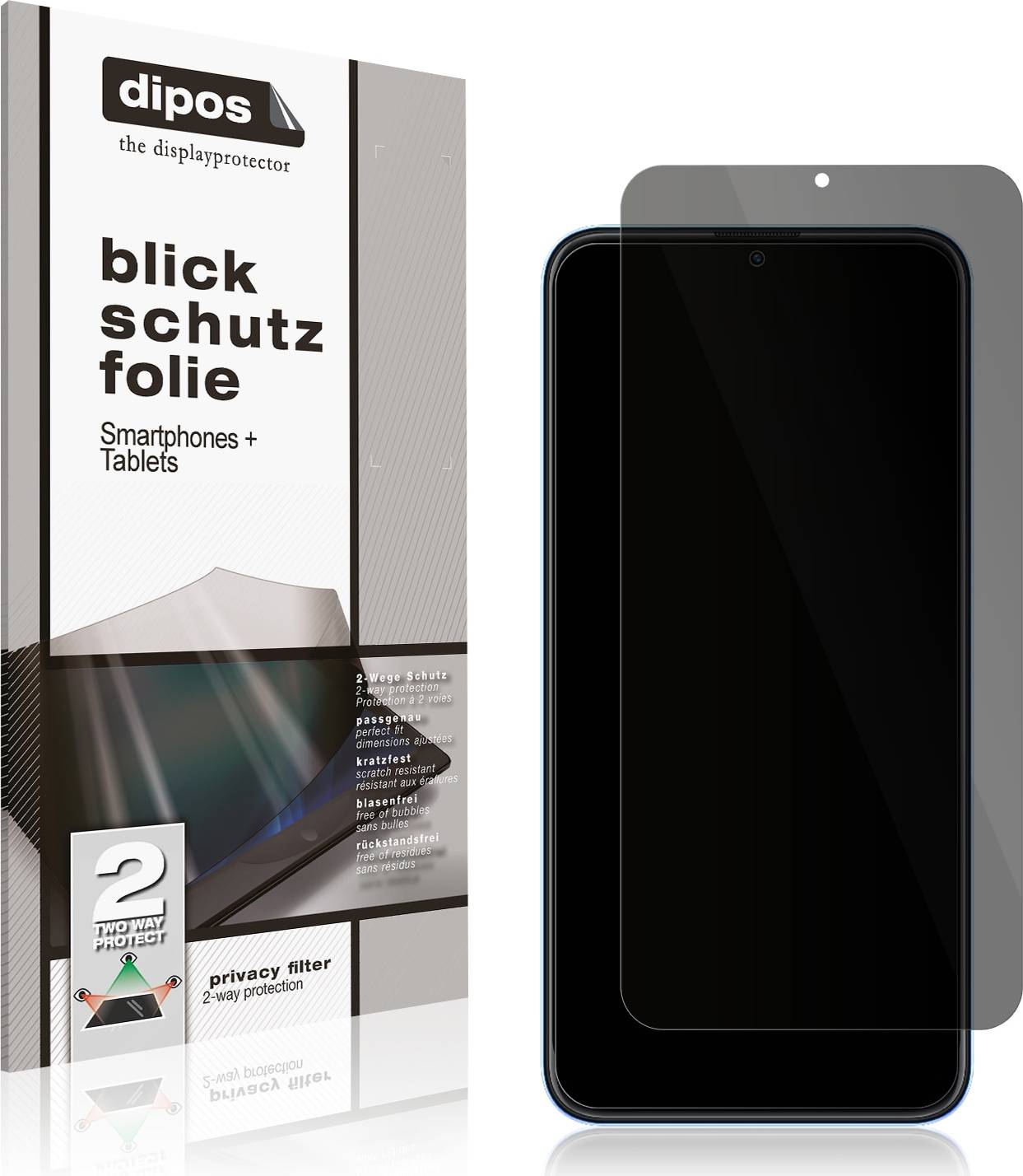 Dipos 2x Screen Protector 2-Way Privacy Filter