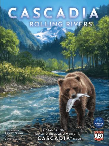 AEG Rolling Rivers Roll Write Puzzly Dice Game