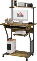 Computer bord Homcom Mobile Computer Desk with Keyboard Tray Skrivebord
