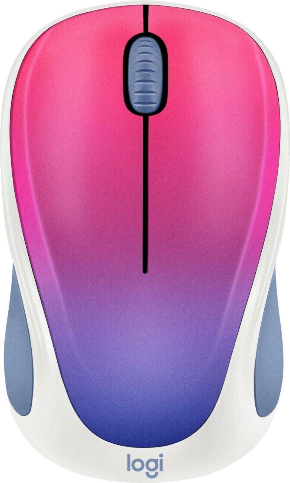 Logitech Design Collection Wireless Mouse - Pink/Purple