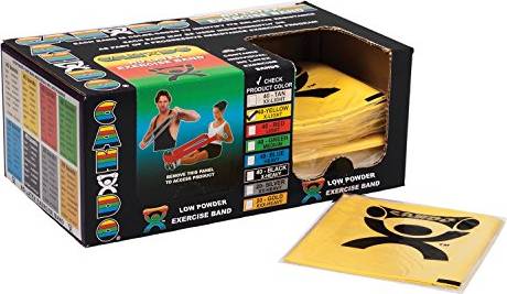 Singles Low Powder Exercise Band X-Light 40 Count