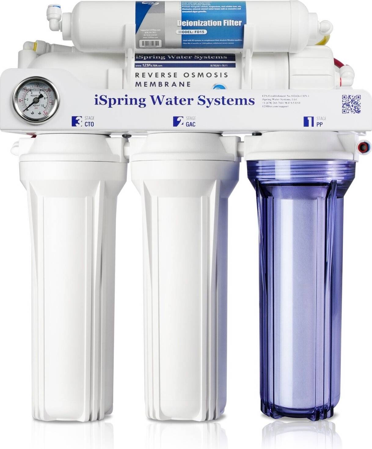 iSpring Water Systems RCC1D Tankless RO DI Filter System