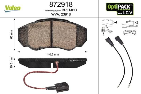 Valeo Brake Pad Set Optipack Front Axle