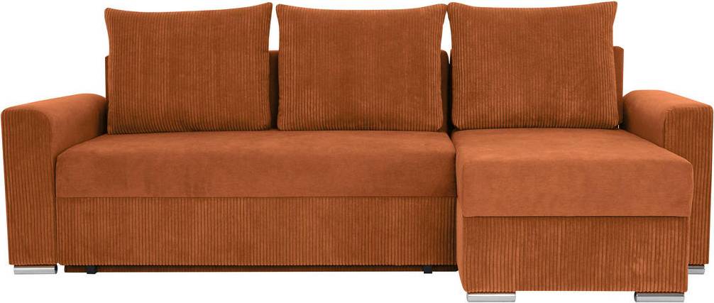 Livetastic Hörnsoffa Manchester Mikrofiber Rostfärgad Soffa