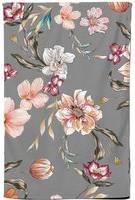 Warren Reed Lily, Tulip, Daisy Colorful Tea Kitchen Towel Grey