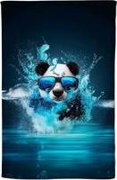 Warren Reed With Splashart Water Tea Kitchen Towel Multicolour, Pink, Blue