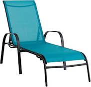 Beach lounger At Home Stackable Teal Chaise