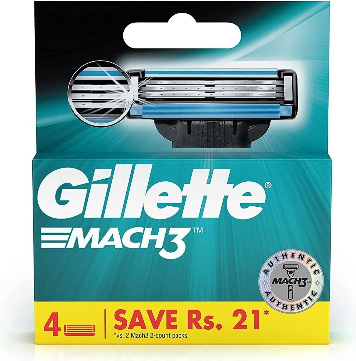 Gillette mach3 Gillette Mach3 Razor Blades 4 Pack