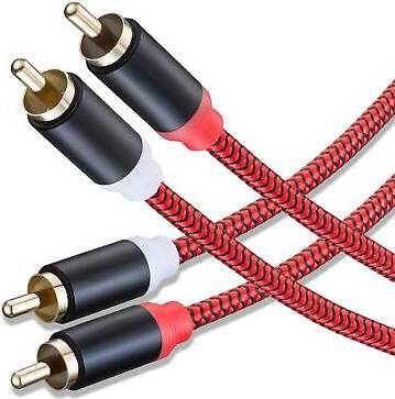 RCA Male to 2-Rca Male To 2-Rca Male Audio Cable 1m