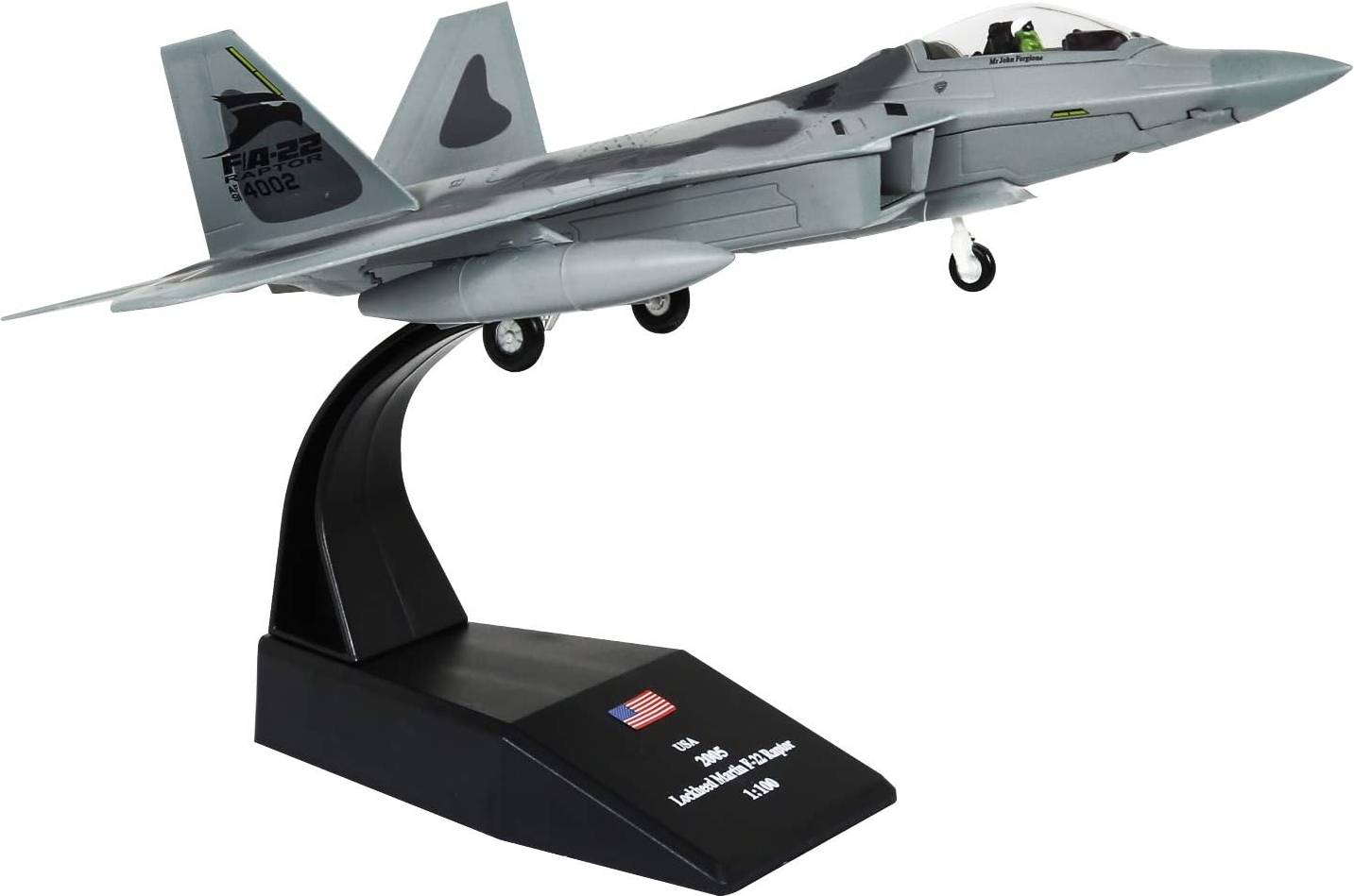 Lose Fun Park Lockheed Martin F-22 Raptor Military Model Plane 1:100