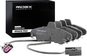 Ridex Brake Pad Set Rear Axle With Wear Sensor