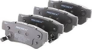 Ridex Brake Pad Set Rear Axle Acoustic Wear Warning
