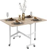 Homcom Drop Leaf Dining Table Metal Frame Matbord