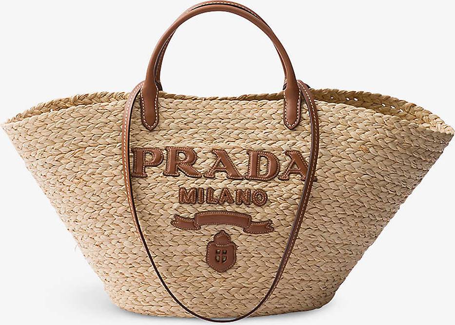 Prada Raffia Tote Bag