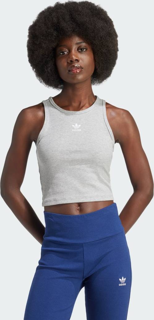 adidas Essentials Ribbed Tank Top Grey Heather