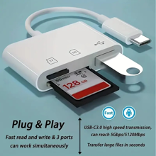 Usb to sd card reader Shein pcs USB C To SD Card ReaderUSB C To Micro SD TF Memory Card Reader Adapter Compatible With IPad ProMacBook ProAirChromebookIn USB Camera Card Reader A