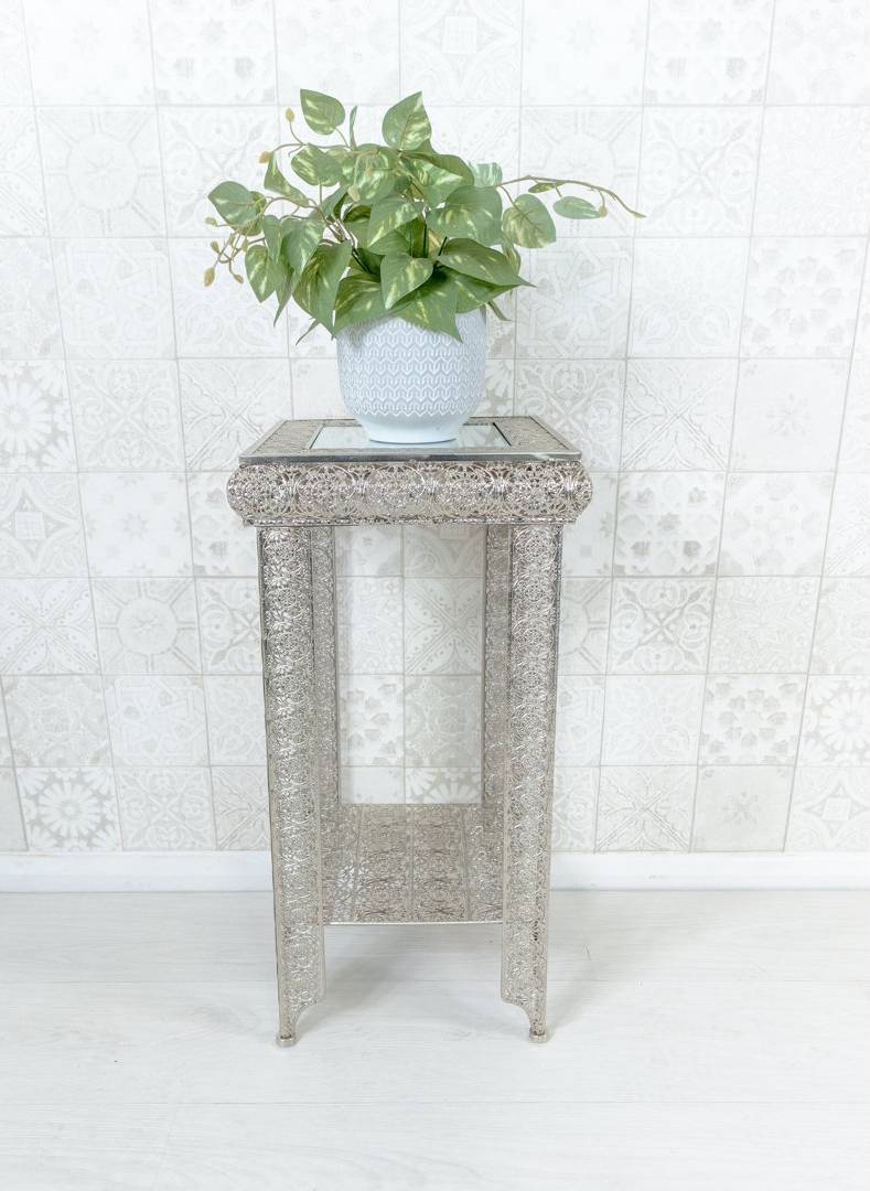 Mercer41 Moroccan Style Silver Table