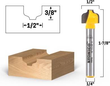 Yonico 14976q Ogee Groove Router Bit