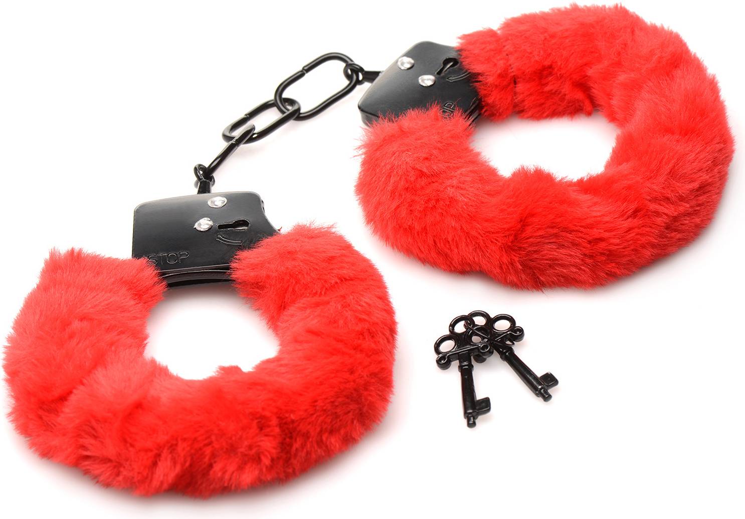 Cuffed In Fur Handschellen Rot