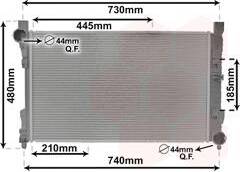 Van Wezel Engine Cooling Radiator 30002288