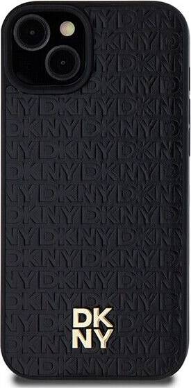 DKNY Repeat Pattern Stack Logo MagSafe Case for iPhone 15