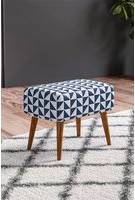 Living and Home Triangle Patterned Foot Stool